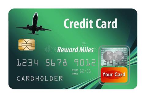 Credit Card that Rewards Users with Airline Miles and Points. Stock Illustration - Illustration ...