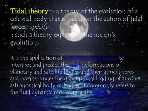 Tidal Theory