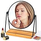 Amazon.com: YEAKE Table Desk Vanity Makeup Mirror,8-Inch Portable Folding Mirror with Metal ...