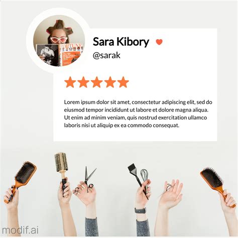 Hairdresser Review Template Design - Mediamodifier