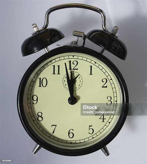 Alarm Clock Almost At Twelve Oclock Stock Photo - Download Image Now - 12 O'Clock, Alarm Clock ...