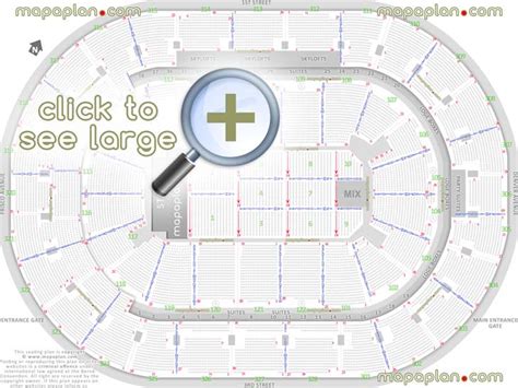 BOK Center seat & row numbers detailed seating chart, Tulsa - MapaPlan.com