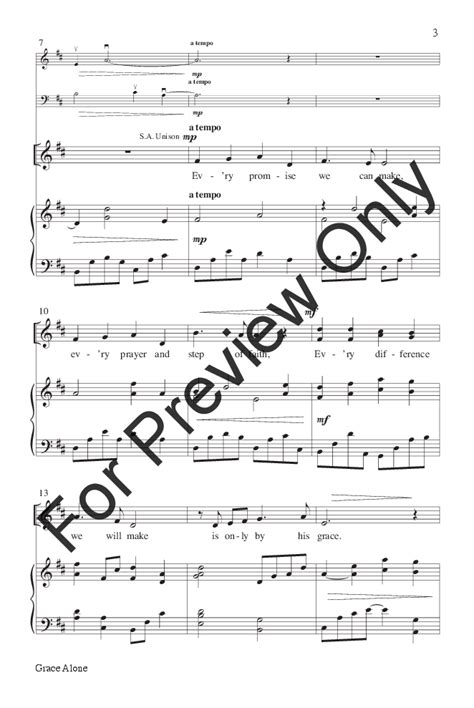 Grace Alone (SATB ) by Scott Westley Brown & | J.W. Pepper Sheet Music