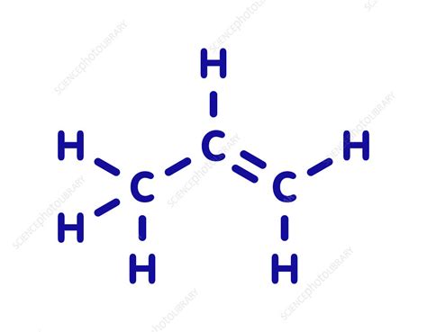 Propene molecule, illustration - Stock Image - F027/9272 - Science ...