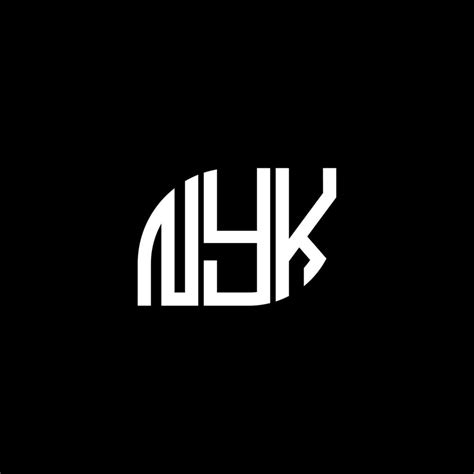 NYK letter logo design on BLACK background. NYK creative initials letter logo concept. NYK ...