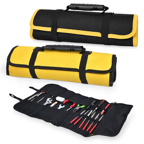 Buy Akamino 2 Pack Canvas Roll Up Tool Bag, Multi-Purpose Tool Pouch ...