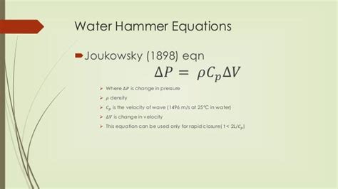 Water hammer