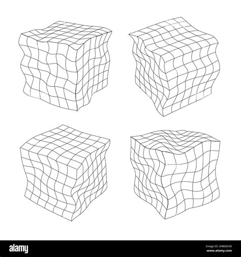 vector retro futuristic design elements 3D cube. Retro graphics set , 80s design trends and ...