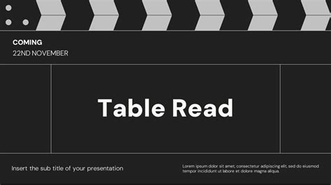 Table Read - Free Powerpoint templates and Google Slides themes