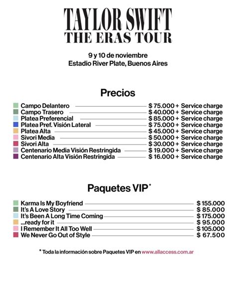 How much does it cost to see Taylor Swift in Argentina?: Check ticket prices in Buenos Aires ...