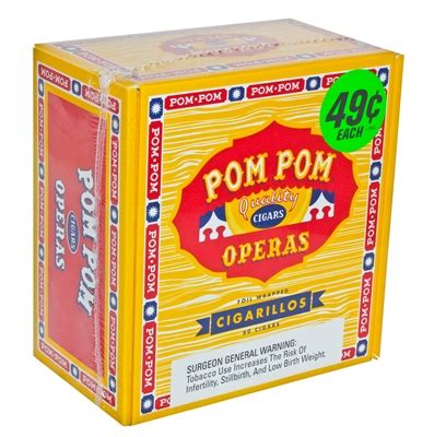 Pom Pom Foil Cigarillos Sweet Box 60Ct