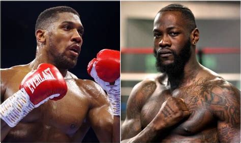 Anthony Joshua's Deontay Wilder prediction as heavyweight rivals ...