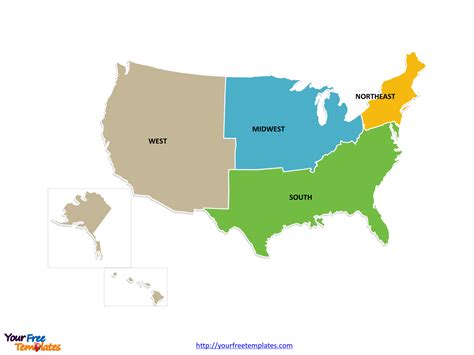 US Region Map Template - Free PowerPoint Templates