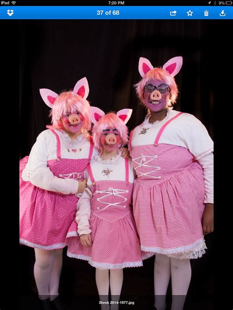 3 pigs if girls Shrek Costume, Pig Costumes, Adult Costumes, Halloween Costumes, Halloween Stuff ...