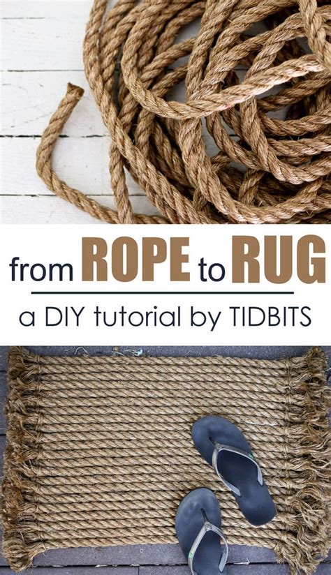 How to Make a Rope Rug | A DIY Tutorial by TIDBITS | Rope crafts diy ...