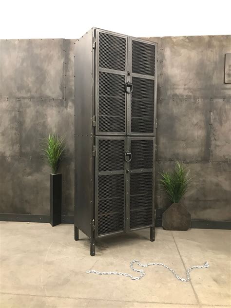 Tall boy industrial steel locking storage cabinet by RusticSantaFe on ...