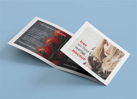 Free Tri-Fold Square Brochure Mockup PSD File - Good Mockups