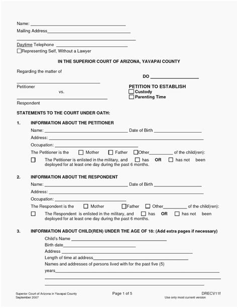 Free Printable Child Guardianship Forms Elegant Is Free Throughout ...