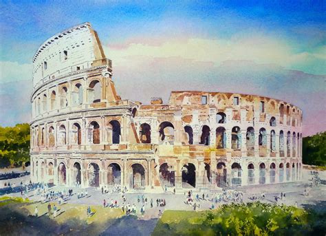 Roman Colosseum Painting at PaintingValley.com | Explore collection of ...