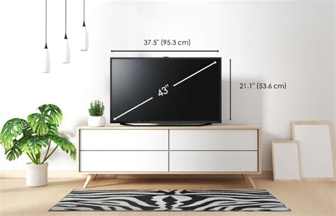 43 Inch TV Dimensions: Length and Height in cm and inches