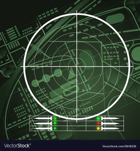 Drone radar screen Royalty Free Vector Image - VectorStock