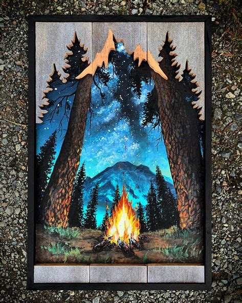 Campfire (Special Edition | Painting on wood, Diy wall art, Wood cutouts