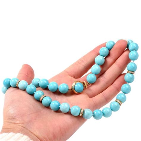 1960s Persian Turquoise Bead Necklace at 1stDibs | persian turquoise ...