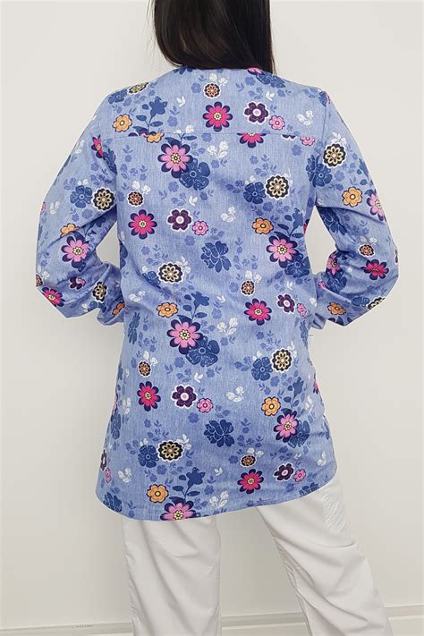 Lavender Floral Printed Scrub Jacket– SCRUBS AND CLOGS