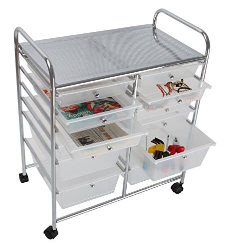 Finnhomy 12 Drawer Rolling Cart Organizer,Storage Cart with Drawers ...