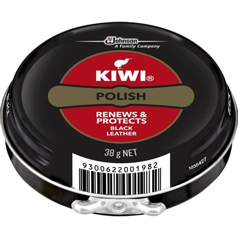 Kiwi Shoe Polish, Renews & Protects Leather Shoes, Black 38g | Woolworths