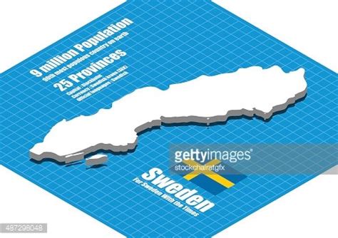 Sweden Map Vector Three Dimensional Stock Clipart | Royalty-Free ...