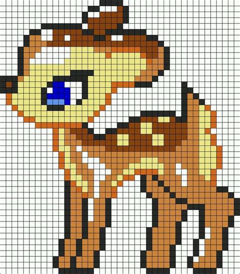 perler beads bambi Fuse Bead Patterns, Pixel Art Pattern, Loom Patterns, Perler Bead Patterns ...