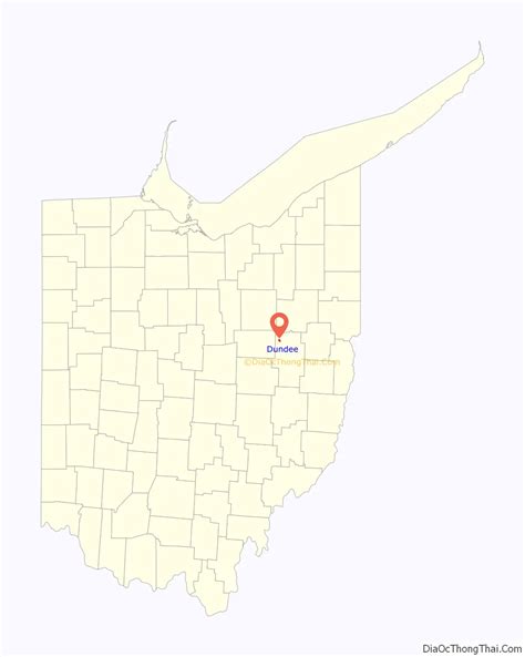 Map of Dundee CDP, Ohio - Thong Thai Real