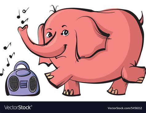 Elephant dancing Royalty Free Vector Image - VectorStock