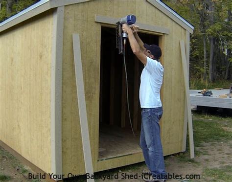 How to install exterior trim shed door opening | Shed, Building a ...