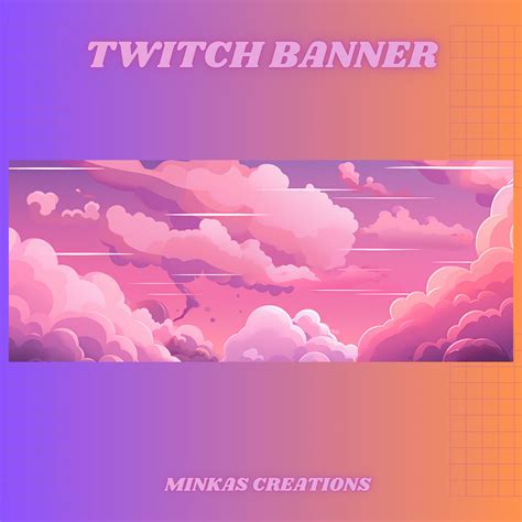 Pink and Purple Clouds Twitch Profile Banner Pink Twitch - Etsy