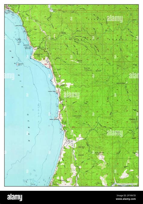 Map of port orford Cut Out Stock Images & Pictures - Alamy