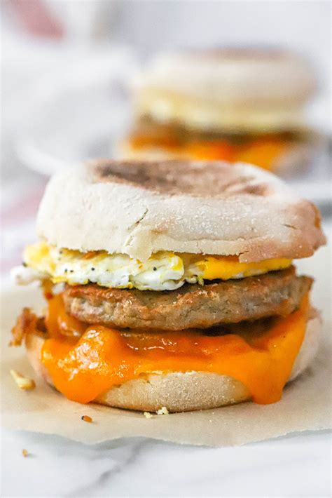 McDonald’s Copycat Sausage Egg McMuffin - Honest Grub, Honest Foodie