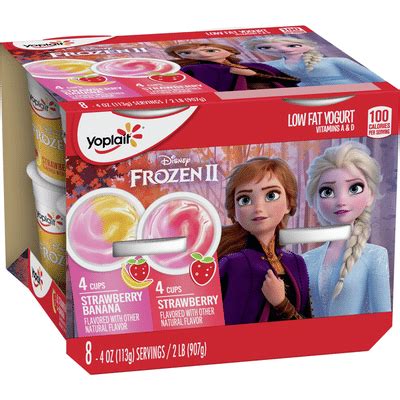 Yoplait Low Fat Kids Yogurt, Disney Frozen II Variety Pack (8 each ...