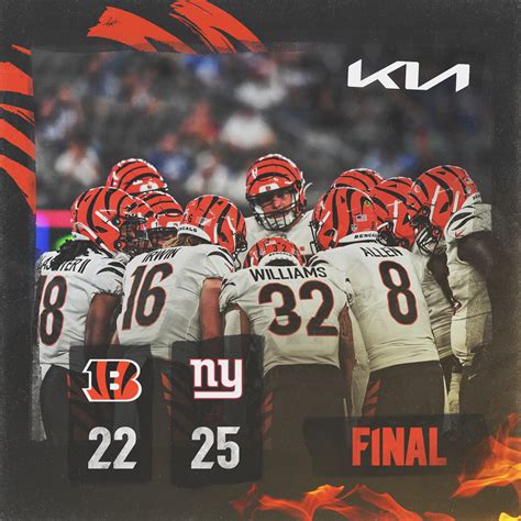 Cincinnati Bengals on Twitter: "Final in NJ. https://t.co/1gD15z2FBF ...