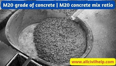 M20 grade of concrete | M20 concrete mix ratio - All Civil Help