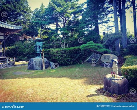 Statue in Japanese Temple , Sado Island, Japan Stock Image - Image of garden, leaf: 138872707