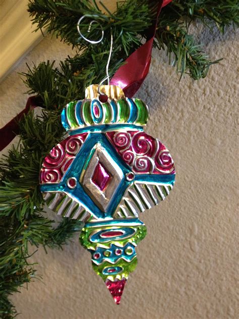 Aluminum Foil Metal Embossing Ornament | Christmas art projects ...