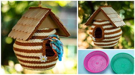 diy how to make a bird house from scrap materials - YouTube