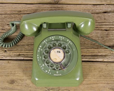 Vintage Phone / Retro Stromberg Carlson Olive Green Phone / Vintage ...