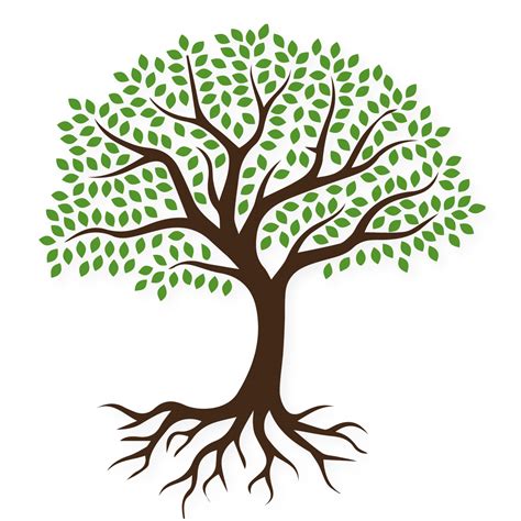 Tree With Roots Silhouette Svg