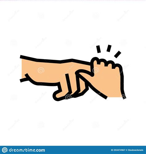 Palmar Grasp Reflex Color Icon Vector Illustration Stock Vector ...