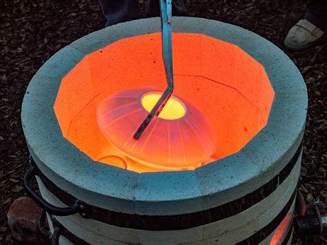 Raku kiln firing at test kiln open day - a photo on Flickriver