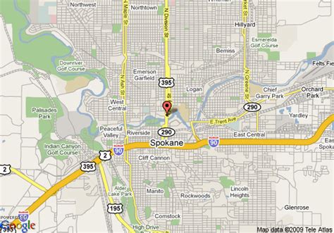 Map of Holiday Inn Express Spokane Downtown, Spokane