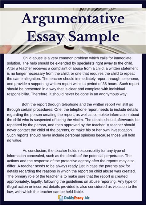 Argumentative Essay Examples 6Th Grade Pdf / 10 Easy Argumentative Essay Examples For Students ...